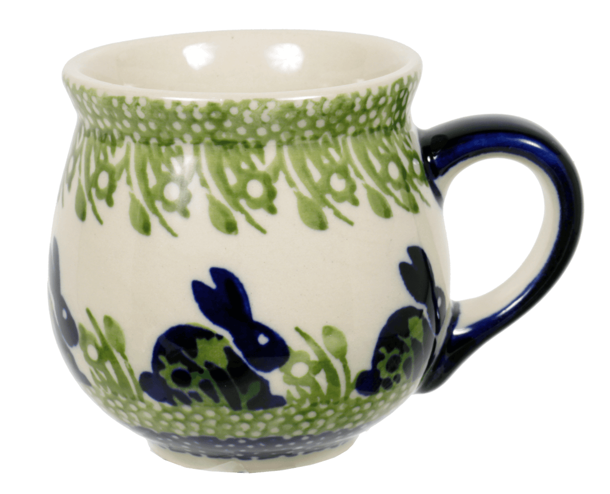 Mug, Belly Mug, Small, 7 oz in "Bunny Love" by Manufaktura | K067T-P324