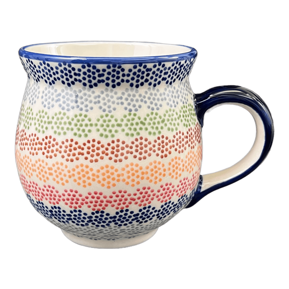 Mug, Belly Mug, 16 oz Large in "Speckled Rainbow" by Manufaktura | K068M-AS37