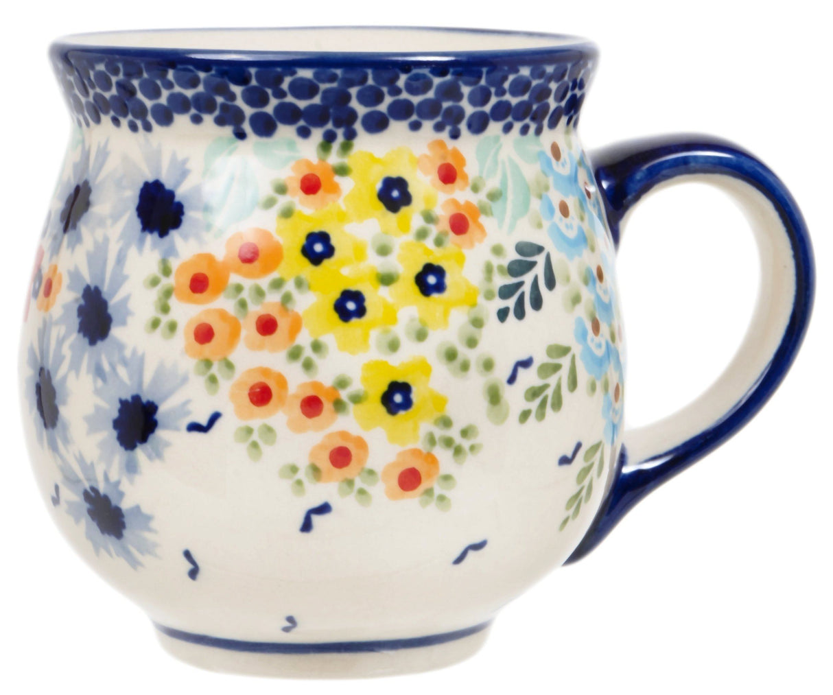 Mug, Belly Mug, 16 oz Large in "Brilliant Garden" by Manufaktura | K068S-DPLW