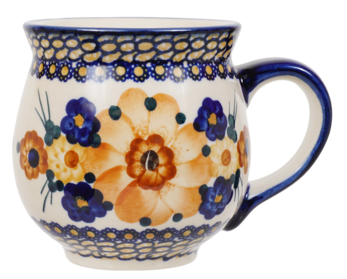 Mug, Belly Mug, 16 oz Large in "Bouquet in a Basket" by Manufaktura | K068S-JZK