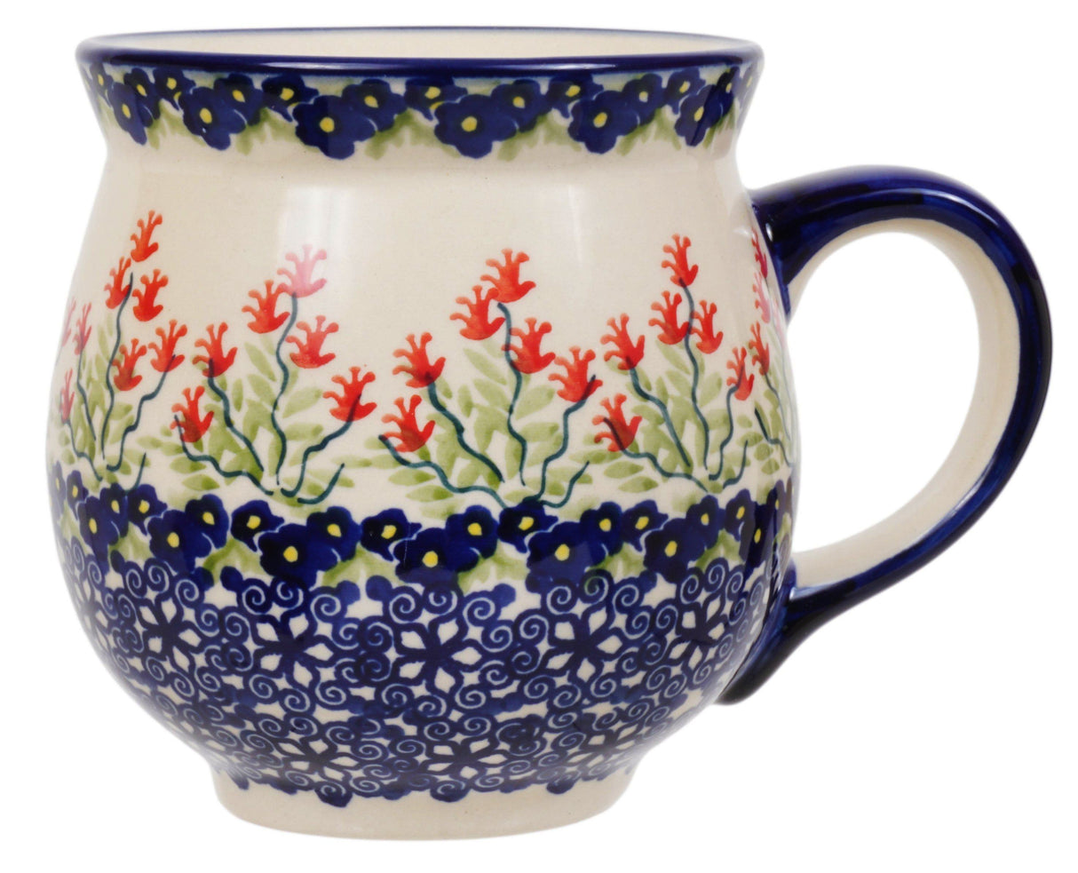 Mug, Belly Mug, 16 oz Large in "Burning Thistle" by Manufaktura | K068S-P270