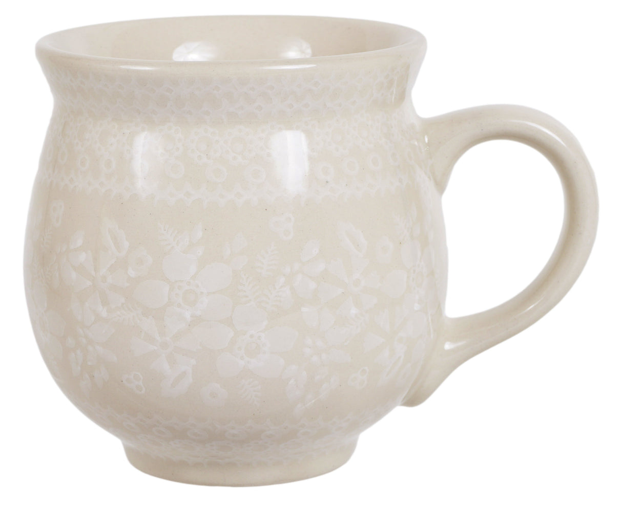 Mug, Belly Mug, 16 oz Large in "Duet in Lace" by Manufaktura | K068S-SB02