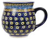 Polish Pottery Large Belly Mug (Floral Formation) | K068S-WKK at PolishPotteryOutlet.com