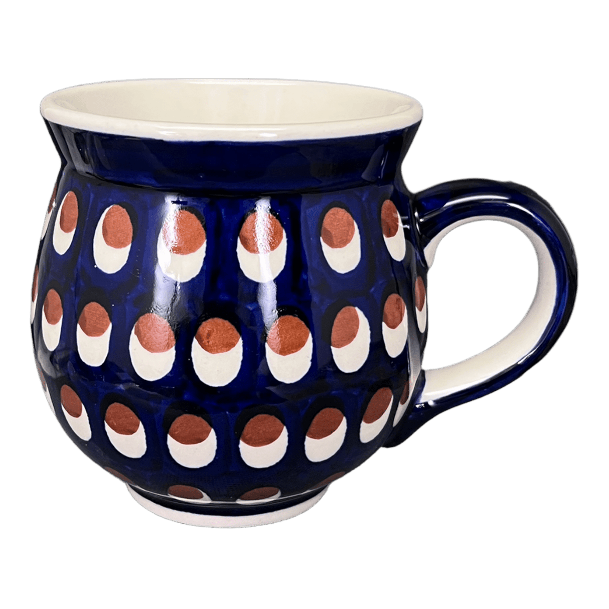 Mug, Belly Mug, 16 oz Large in "Pheasant Feathers" by Manufaktura | K068T-52