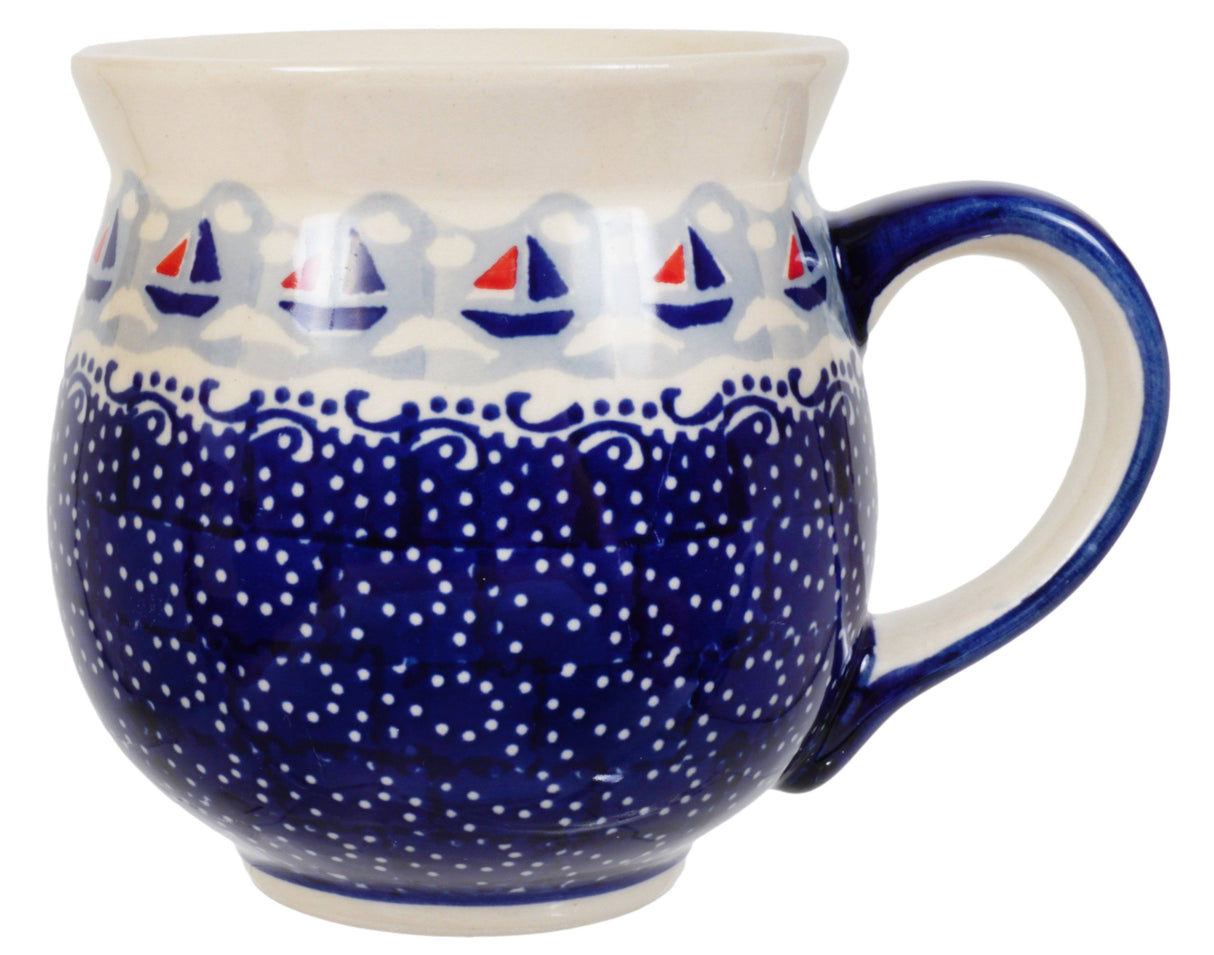Mug, Belly Mug, 16 oz Large in "Smooth Sailing" by Manufaktura | K068T-DPMA