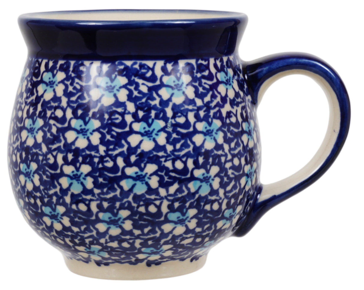 Mug, Belly Mug, 16 oz Large in "Blue on Blue" by Manufaktura | K068T-J109