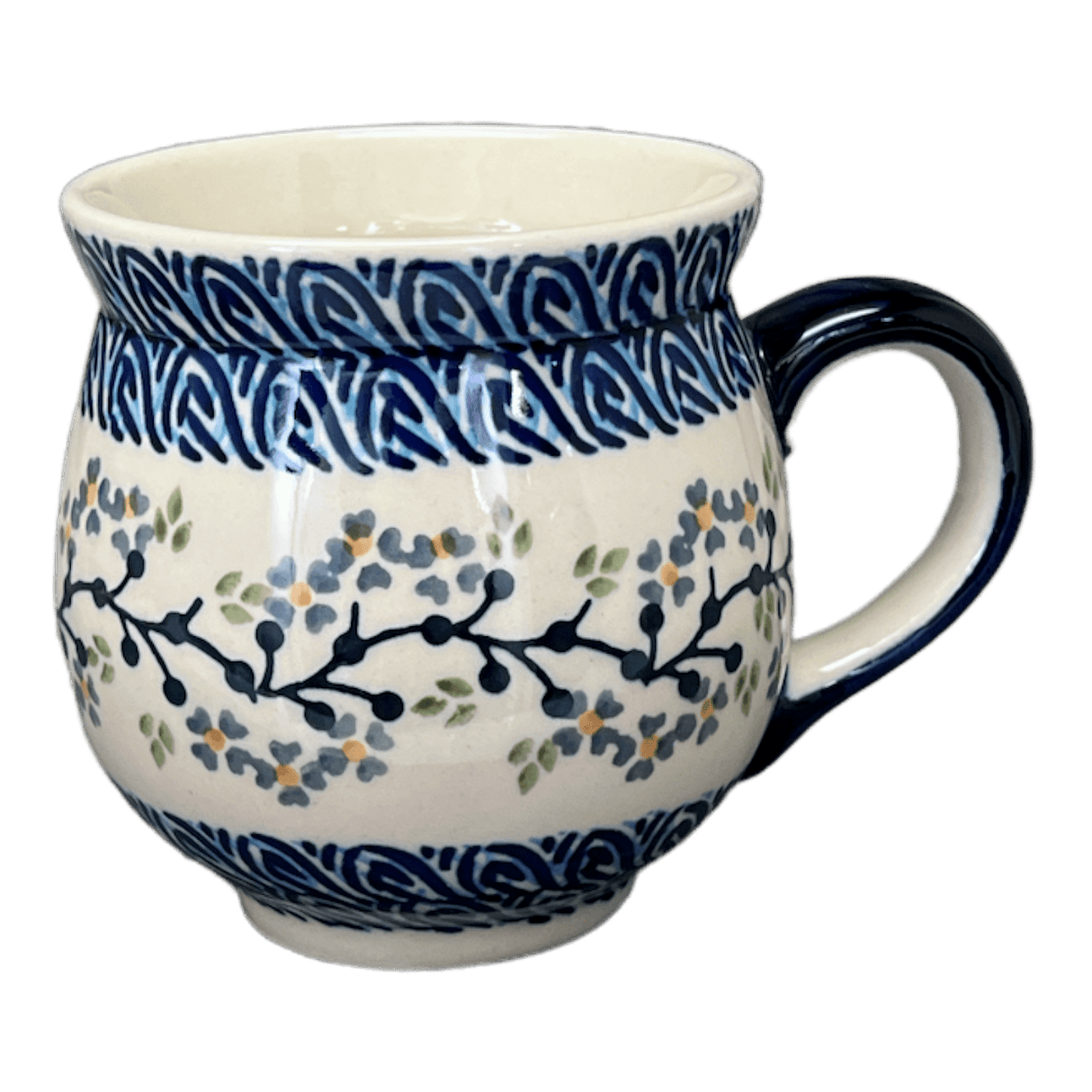 Mug, Belly Mug, 16 oz Large in "Baby Blue Eyes" by Manufaktura | K068T-MC19