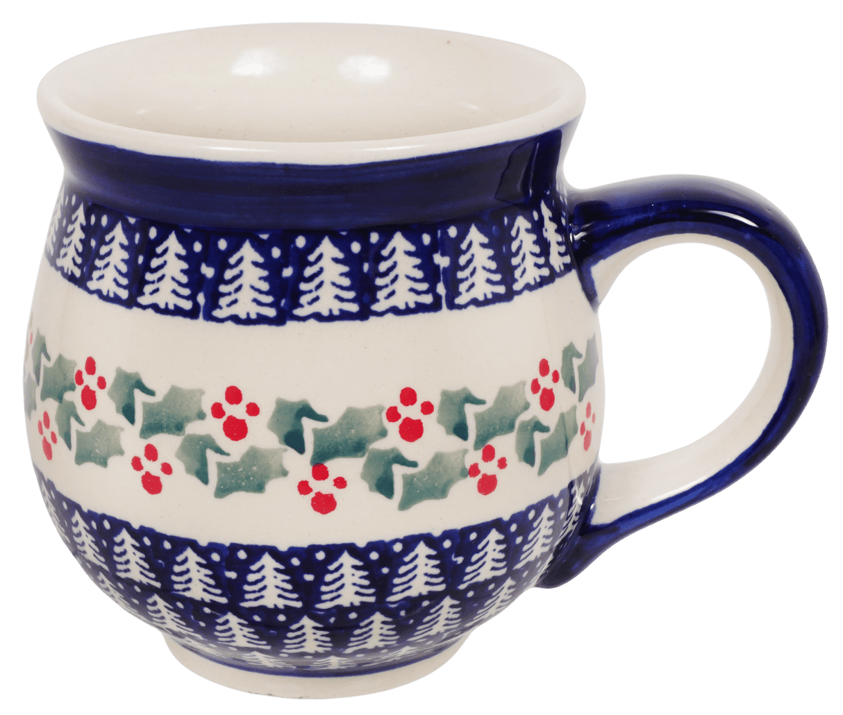 Mug, Belly Mug, 16 oz Large in "Holiday Cheer" by Manufaktura | K068T-NOS2