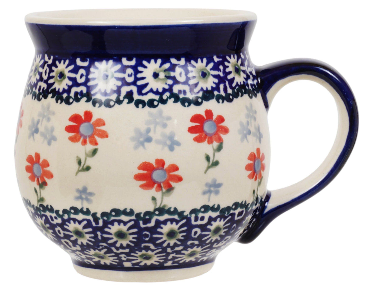 Mug, Belly Mug, 16 oz Large in "Summer Blossoms" by Manufaktura | K068T-P232