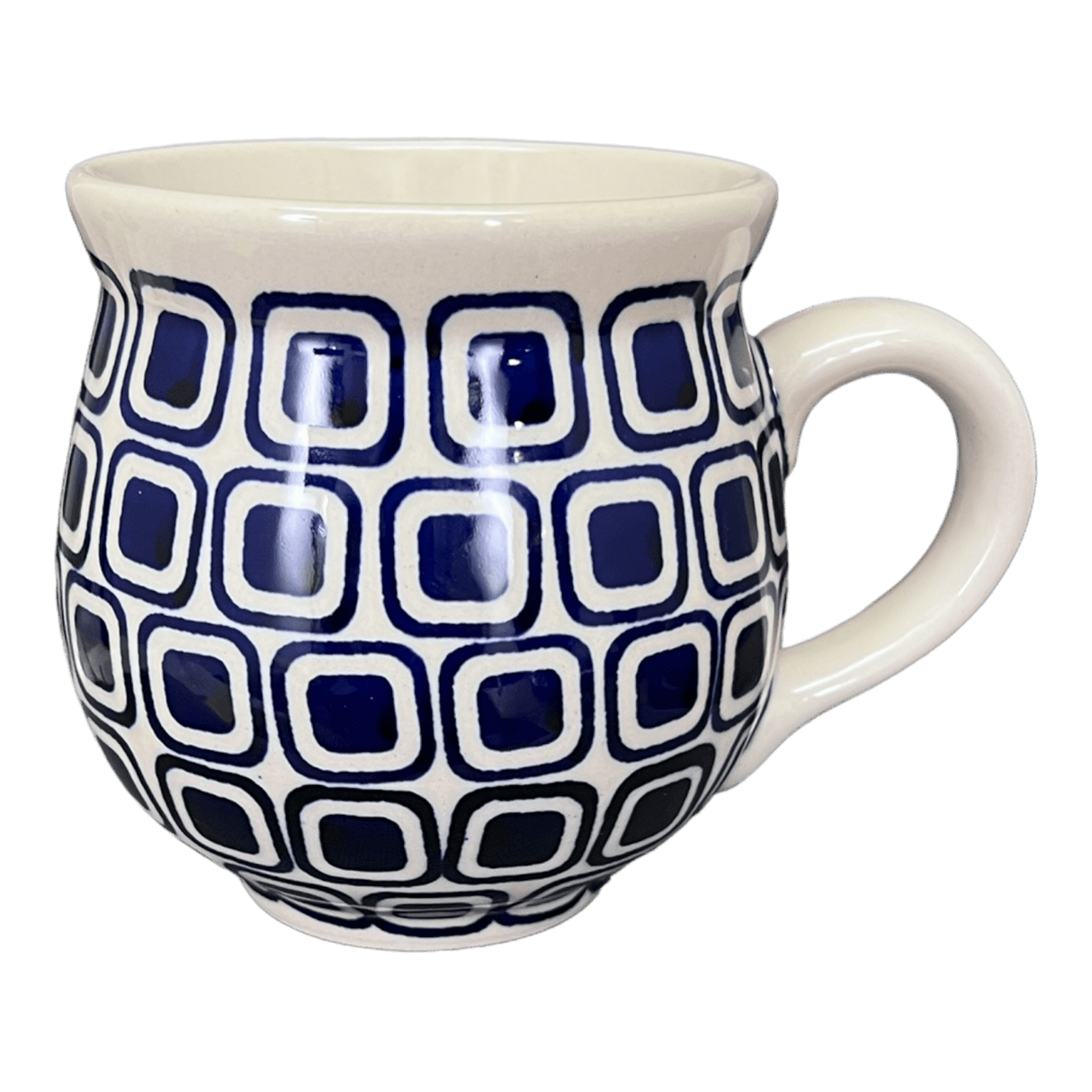 Mug, Belly Mug, 16 oz Large in "Navy Retro" by Manufaktura | K068U-601A