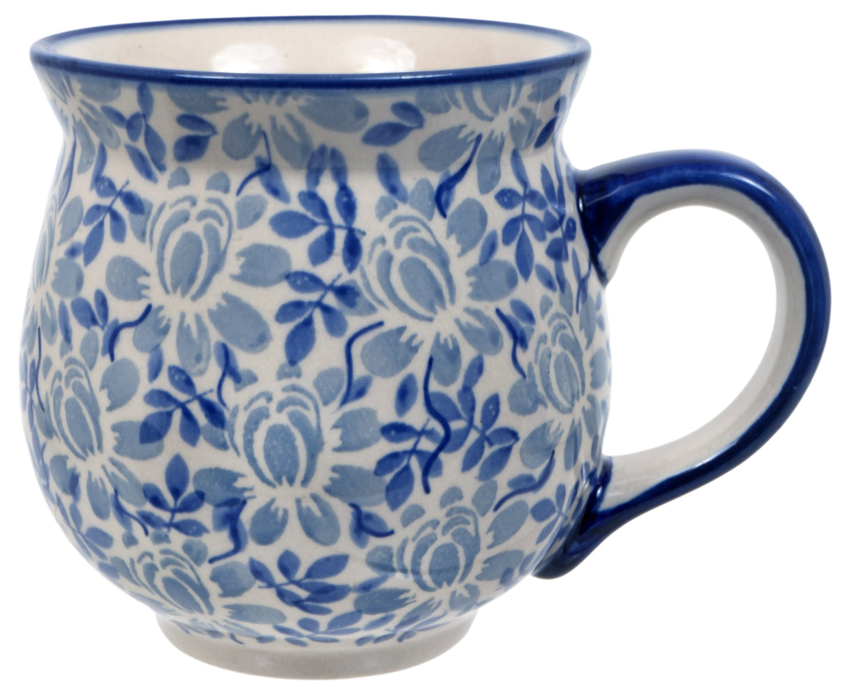 Mug, Belly Mug, 16 oz Large in "English Blue" by Manufaktura | K068U-AS53