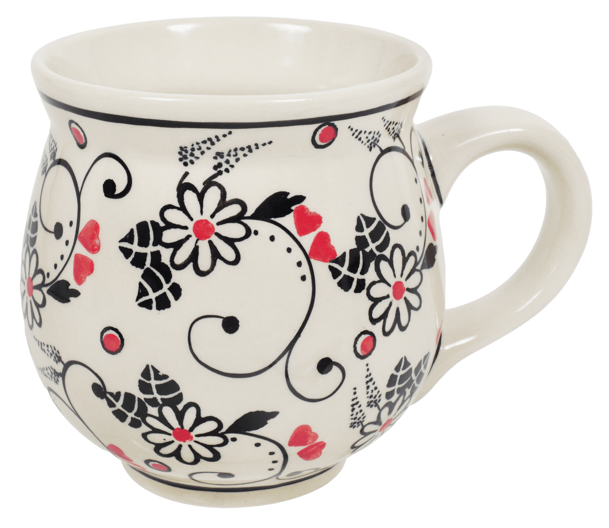 Mug, Belly Mug, 16 oz Large in "Night Garden" by Manufaktura | K068U-BL02