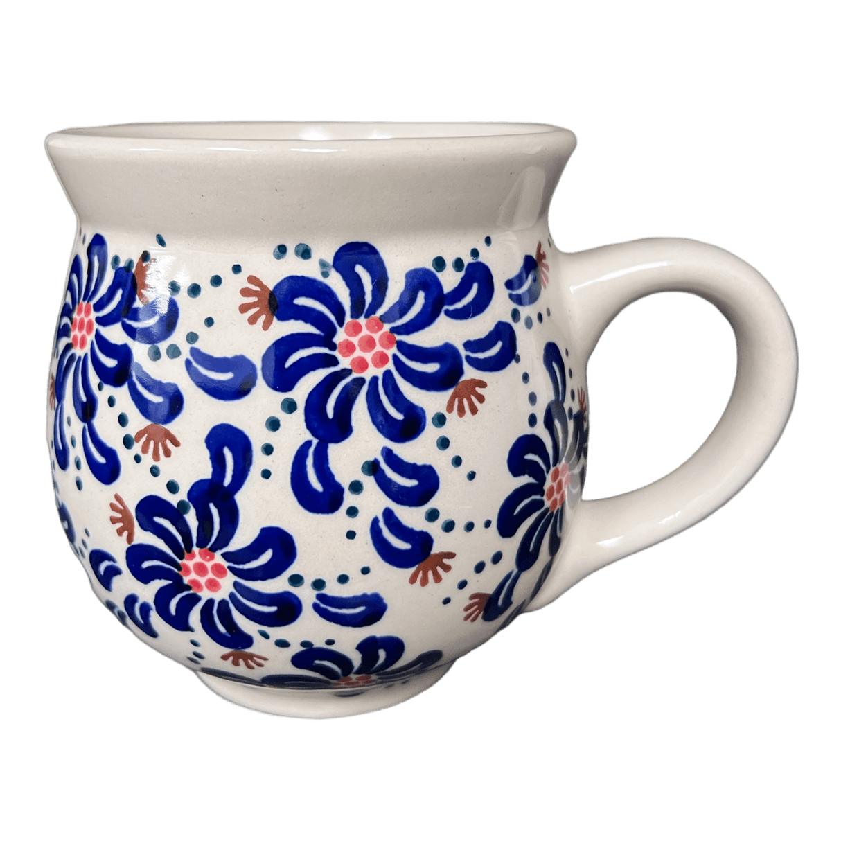 Mug, Belly Mug, 16 oz Large in "Floral Fireworks" by Manufaktura | K068U-BSAS