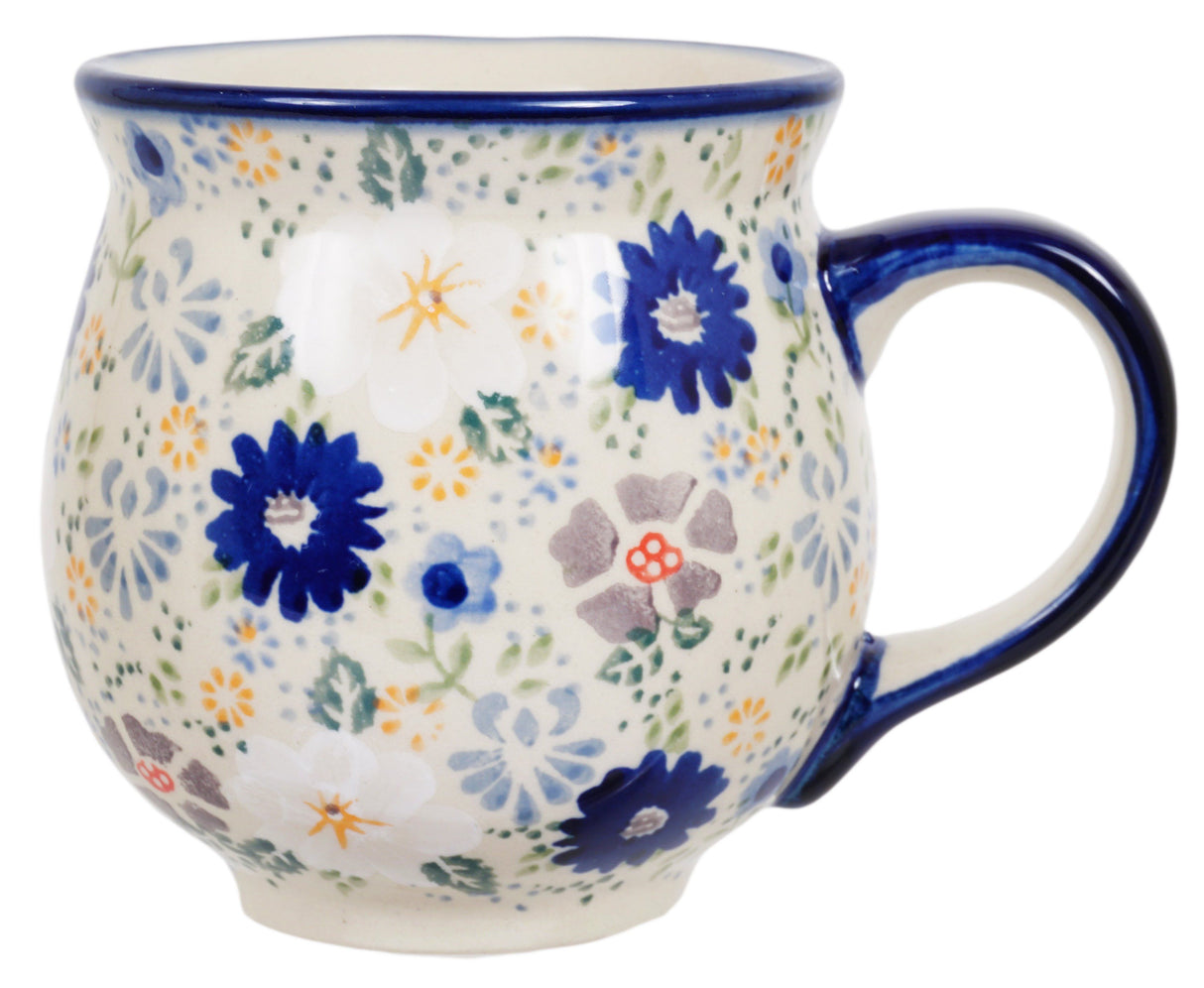 Mug, Belly Mug, 16 oz Large in "Scattered Petals" by Manufaktura | K068S-EO35