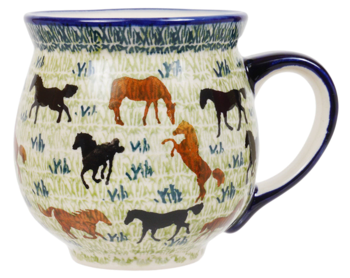 Mug, Belly Mug, 16 oz Large in "On the Range" by Manufaktura | K068U-INK2