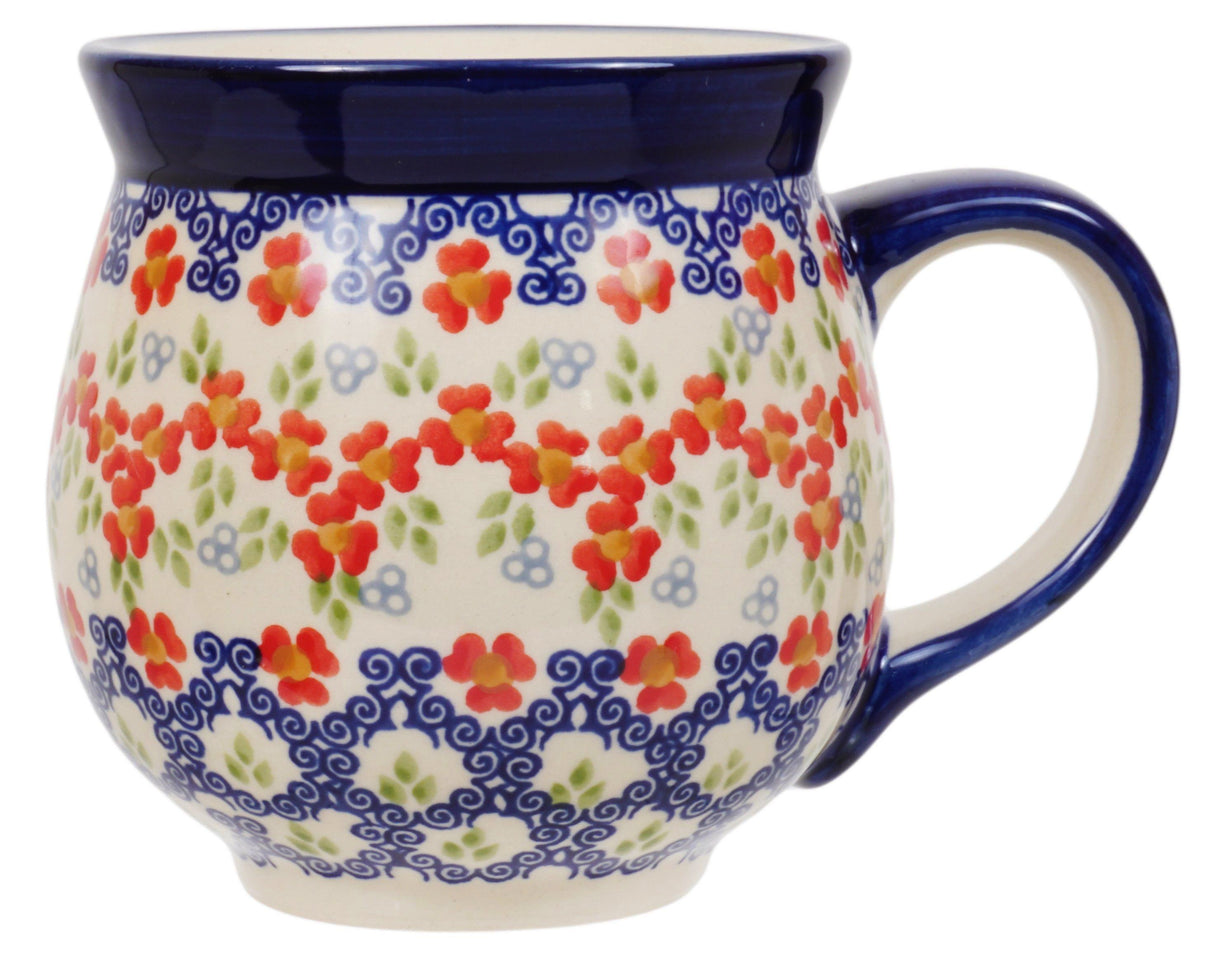 Mug, Belly Mug, 16 oz Large in "Ring Around the Rosie" by Manufaktura | K068U-P321