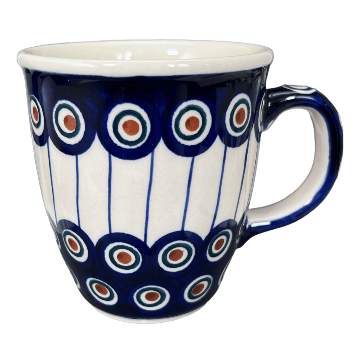 Mug, Mars Mug, 10oz Small in "Peacock in Line" by Manufaktura | K081T-54A