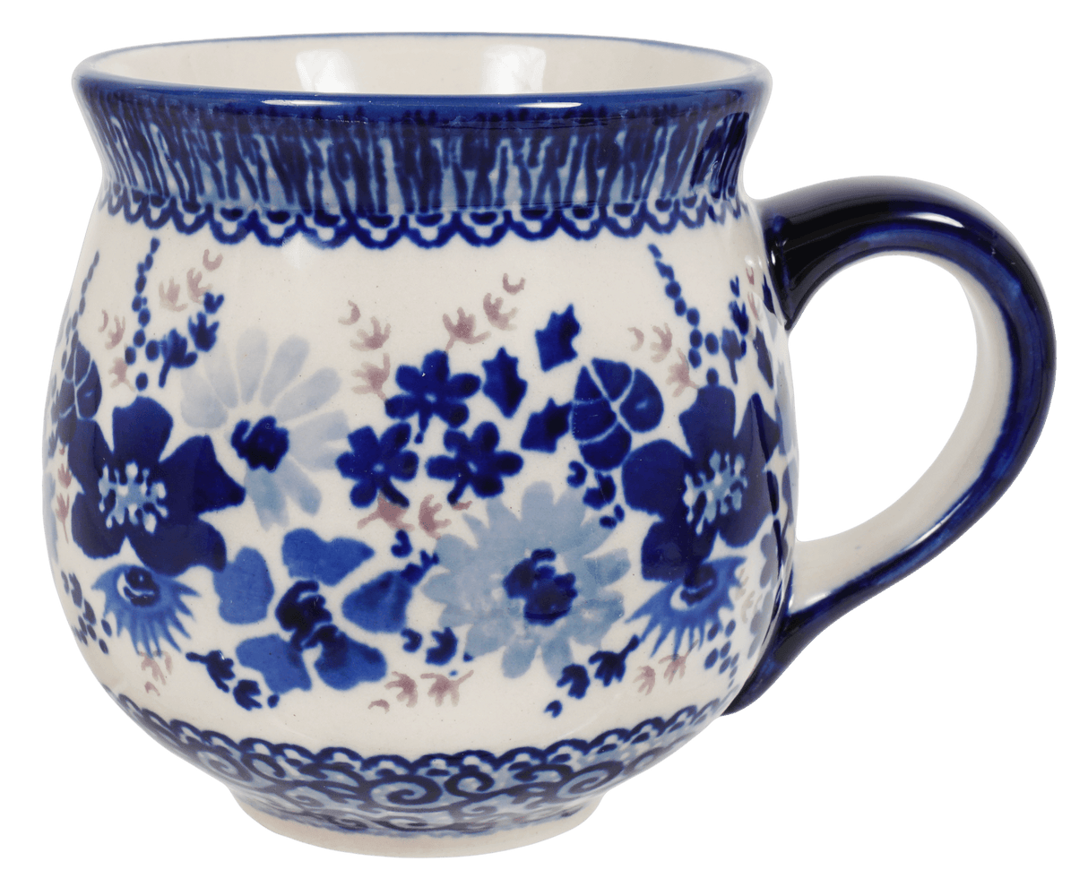 Mug, Belly Mug, 10 oz Medium in "Blue Life" by Manufaktura | K090S-EO39