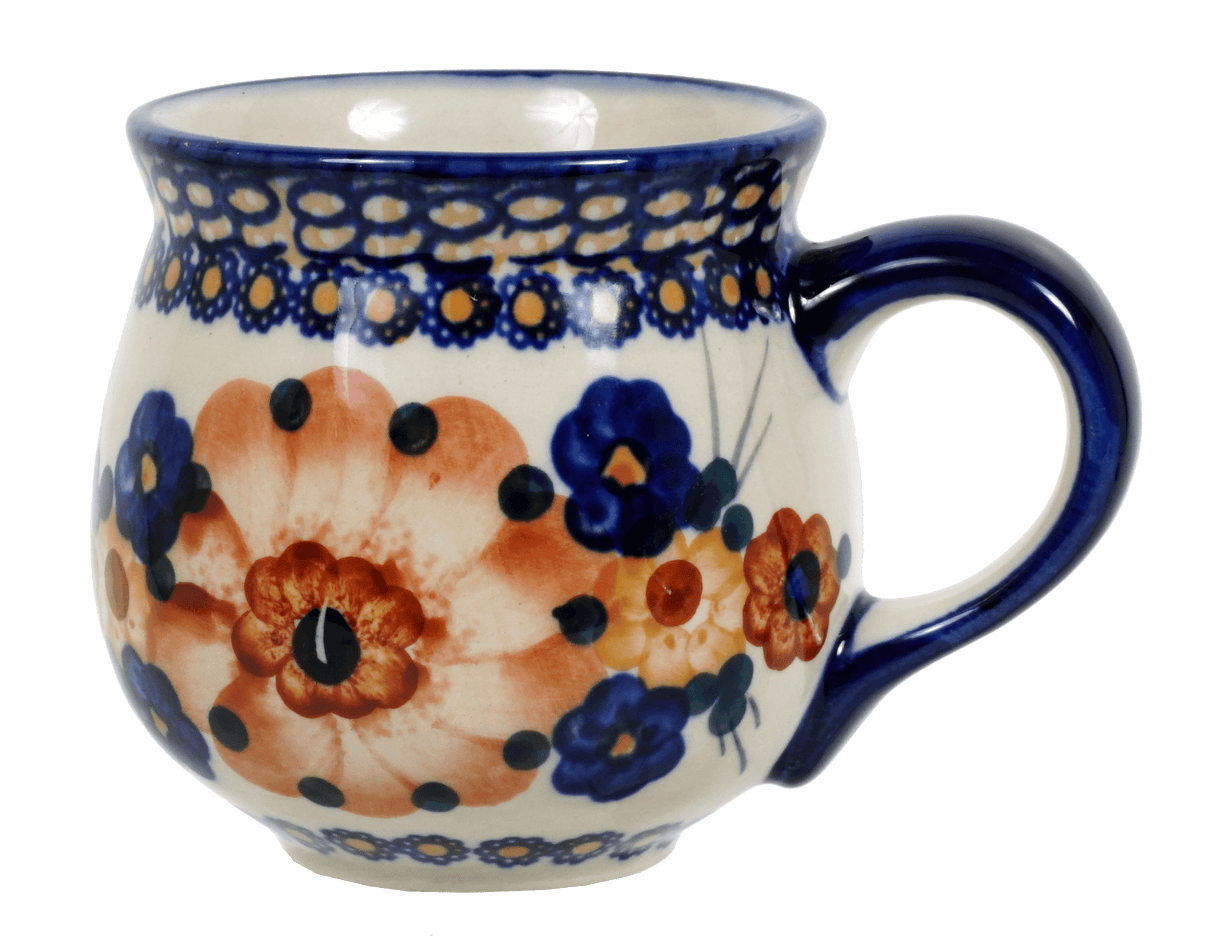 Mug, Belly Mug, 10 oz Medium in "Bouquet in a Basket" by Manufaktura | K090S-JZK