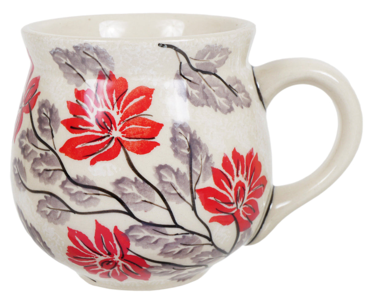Mug, Belly Mug, 10 oz Medium in "Evening Blossoms" by Manufaktura | K090S-KS01