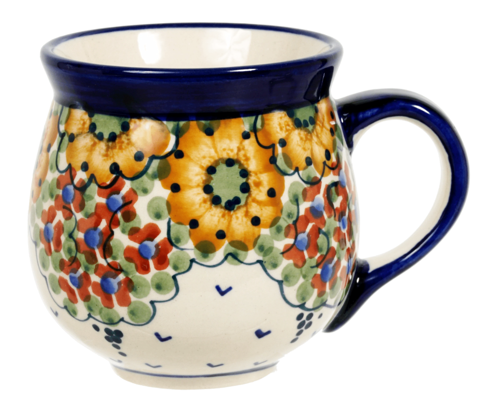 Mug, Belly Mug, 10 oz Medium in "Autumn Harvest" by Manufaktura | K090S-LB