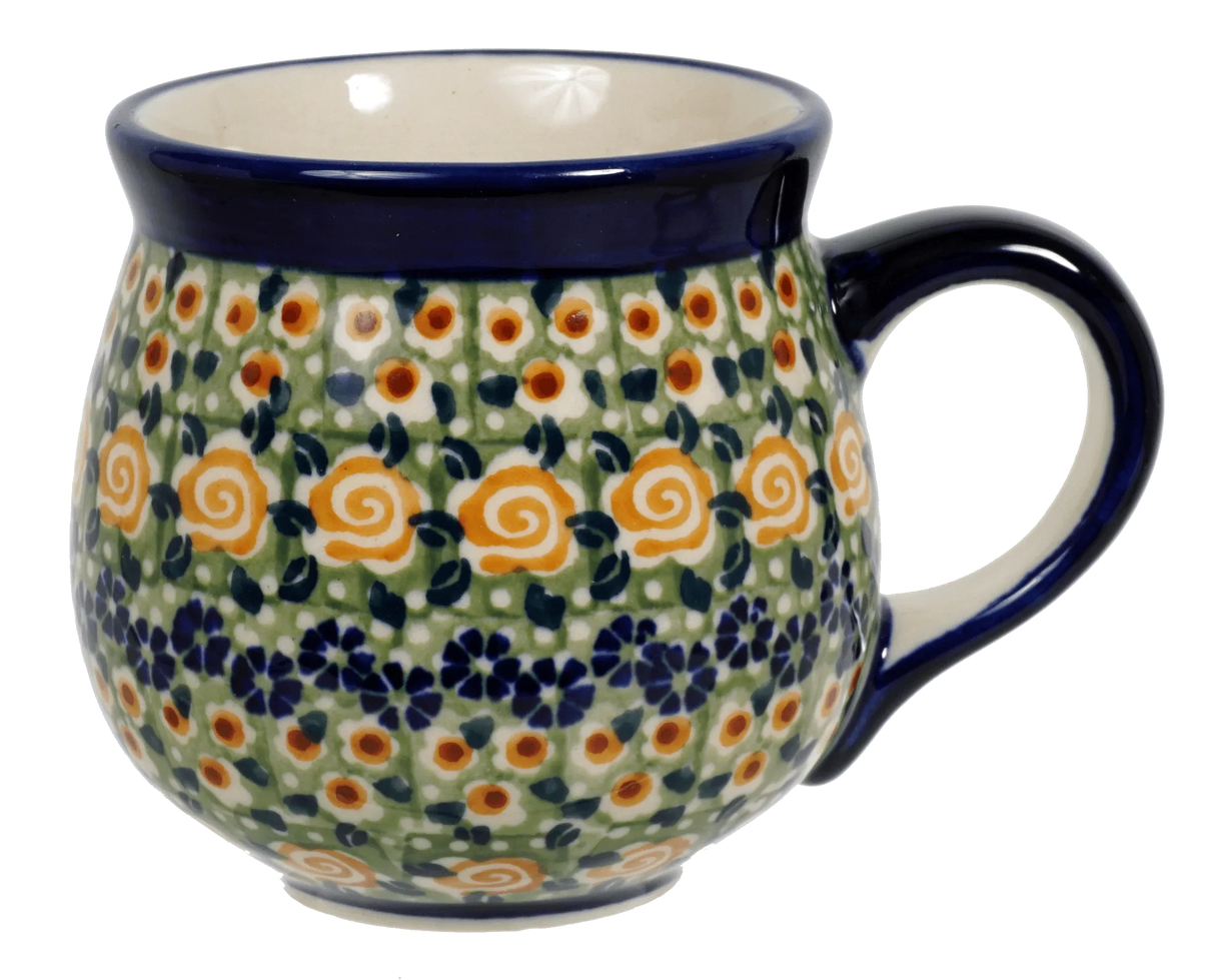 Mug, Belly Mug, 10 oz Medium in "Perennial Garden" by Manufaktura | K090S-LM