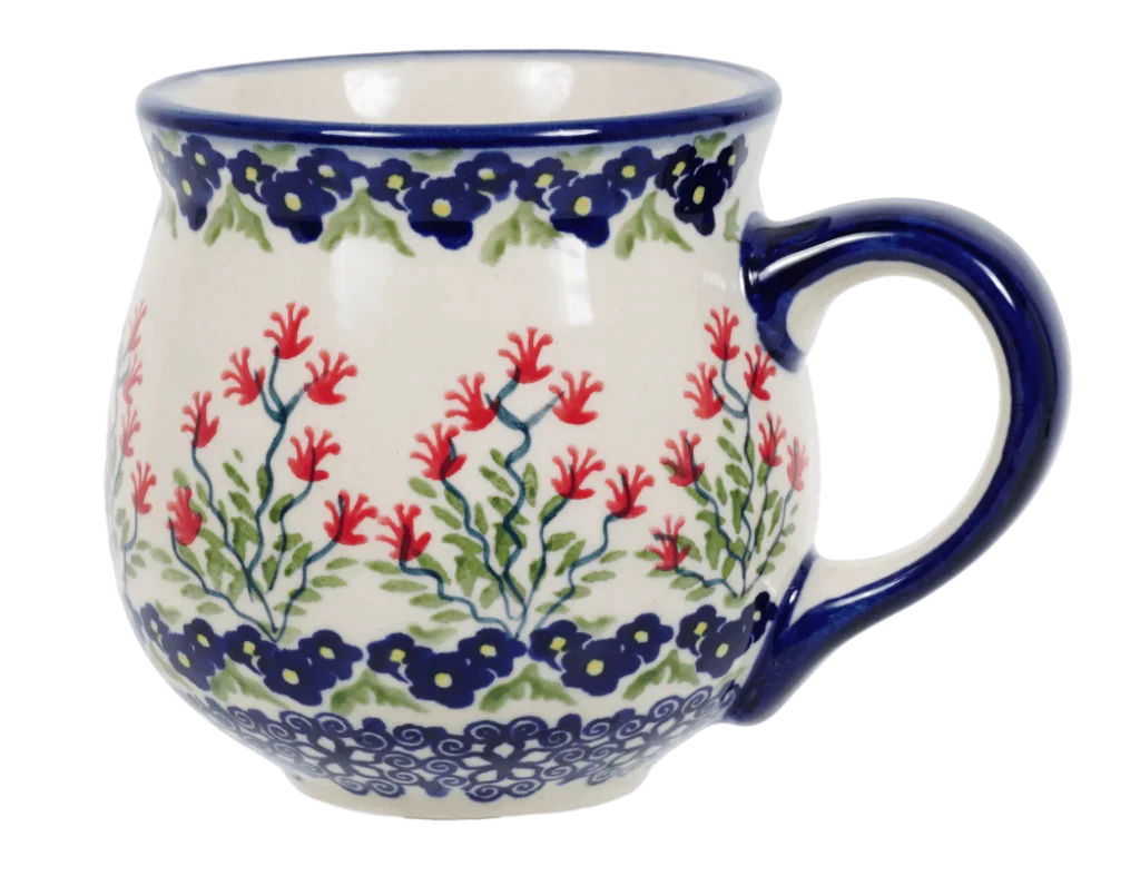 Mug, Belly Mug, 10 oz Medium in "Burning Thistle" by Manufaktura | K090S-P270