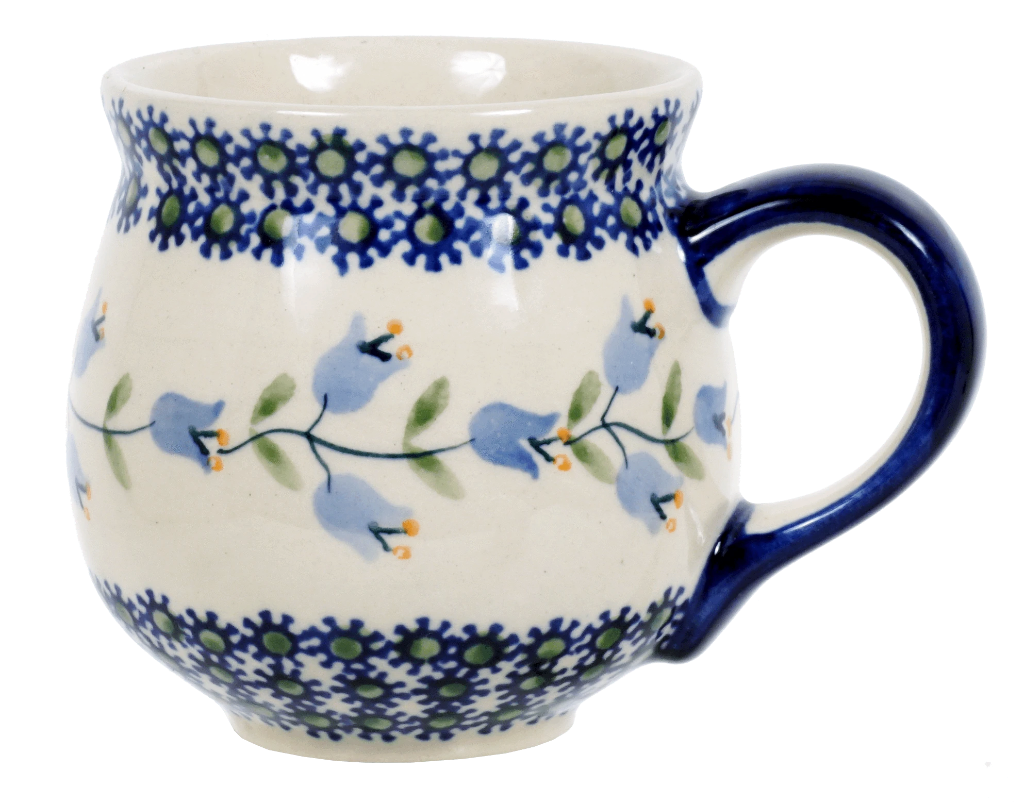 Mug, Belly Mug, 10 oz Medium in "Lily of the Valley" by Manufaktura | K090T-ASD