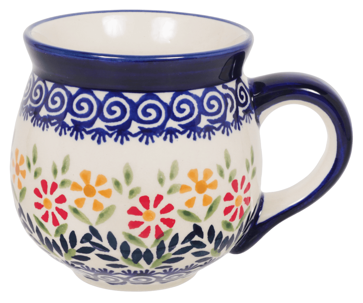 Mug, Belly Mug, 10 oz Medium in "Flower Power" by Manufaktura | K090T-JS14