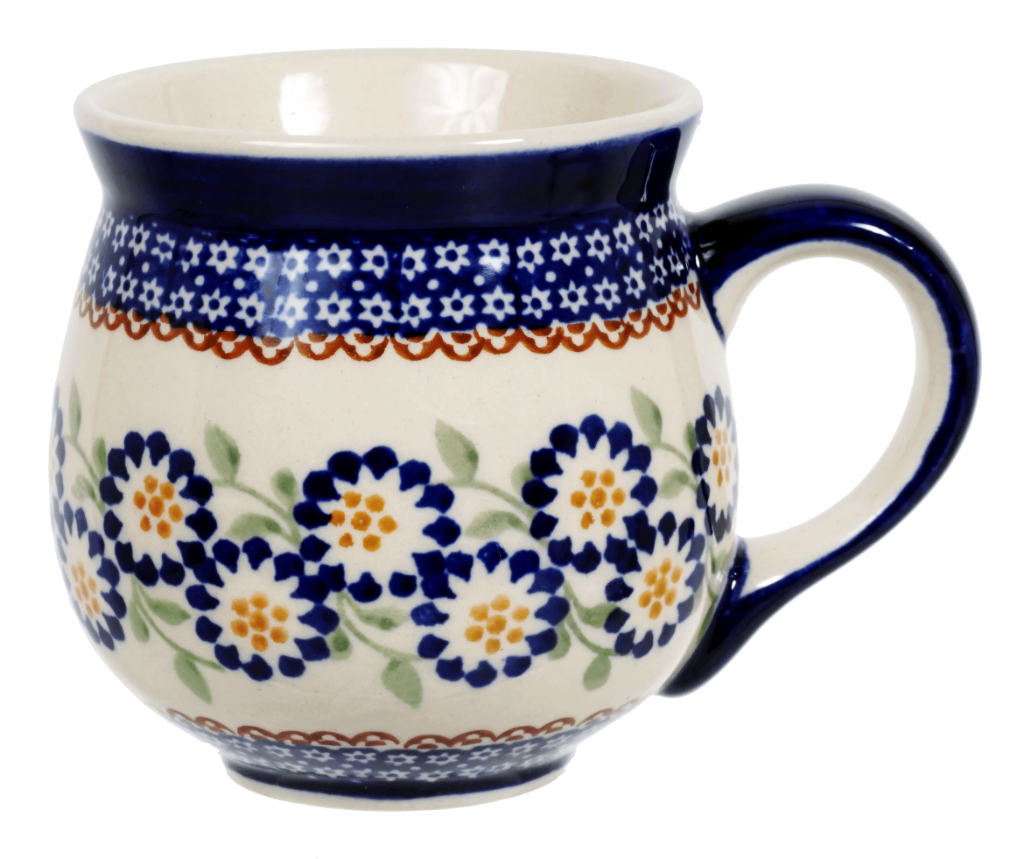 Mug, Belly Mug, 10 oz Medium in "Mums the Word" by Manufaktura | K090T-P178