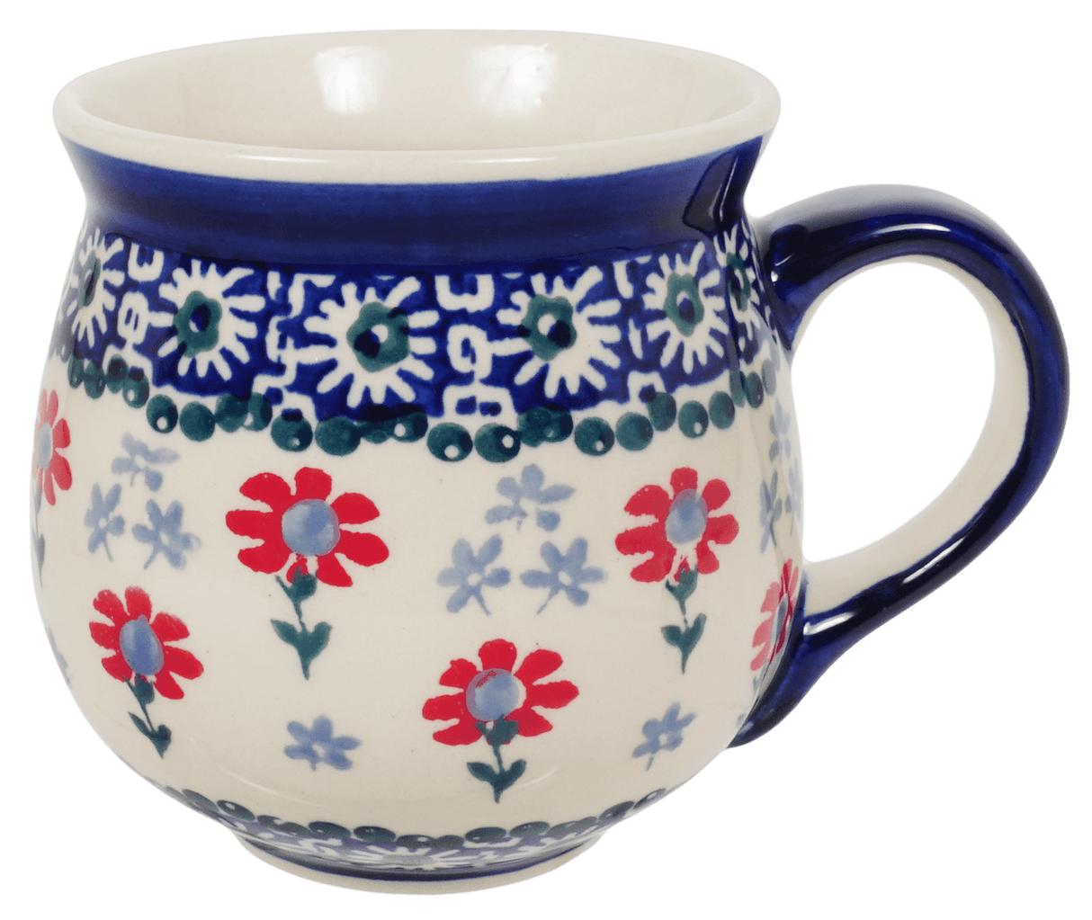 Mug, Belly Mug, 10 oz Medium in "Summer Blossoms" by Manufaktura | K090T-P232