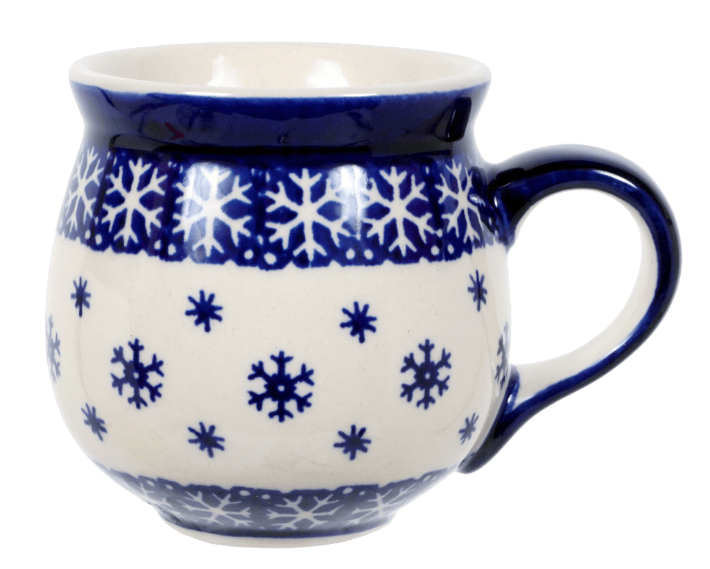 Mug, Belly Mug, 10 oz Medium in "Snow Drift" by Manufaktura | K090T-PZ