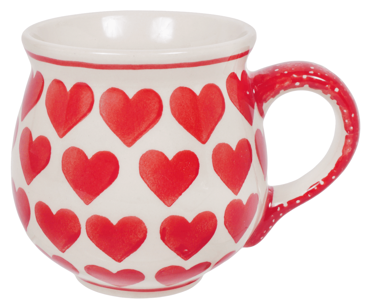 Mug, Belly Mug, 10 oz Medium in "Whole Hearted Red" by Manufaktura | K090T-SEDC