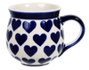 Polish Pottery Medium Belly Mug (Whole Hearted) | K090T-SEDU at PolishPotteryOutlet.com