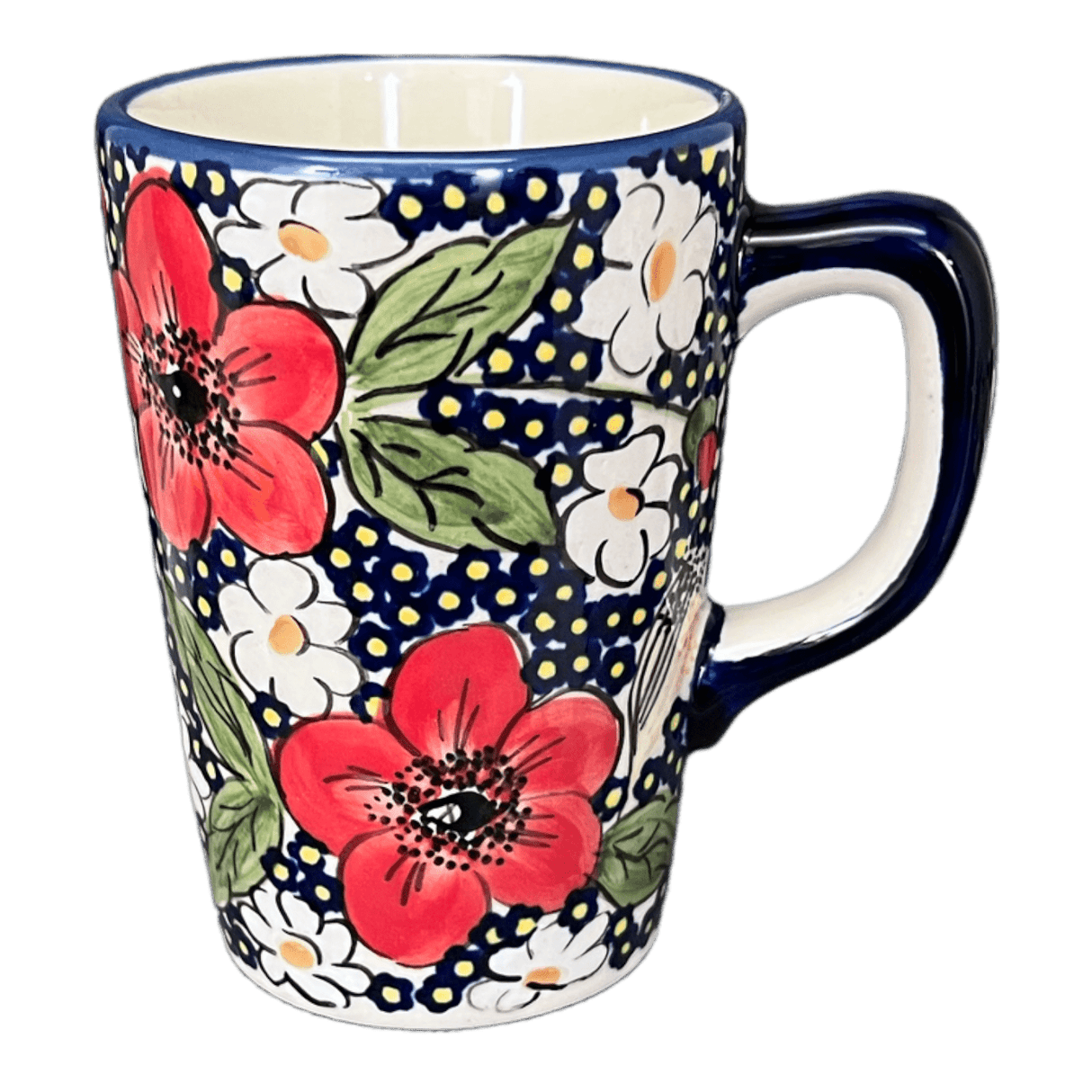 Mug, Pluton Mug, 12 oz in "Poppies & Posies" by Manufaktura | K096S-IM02