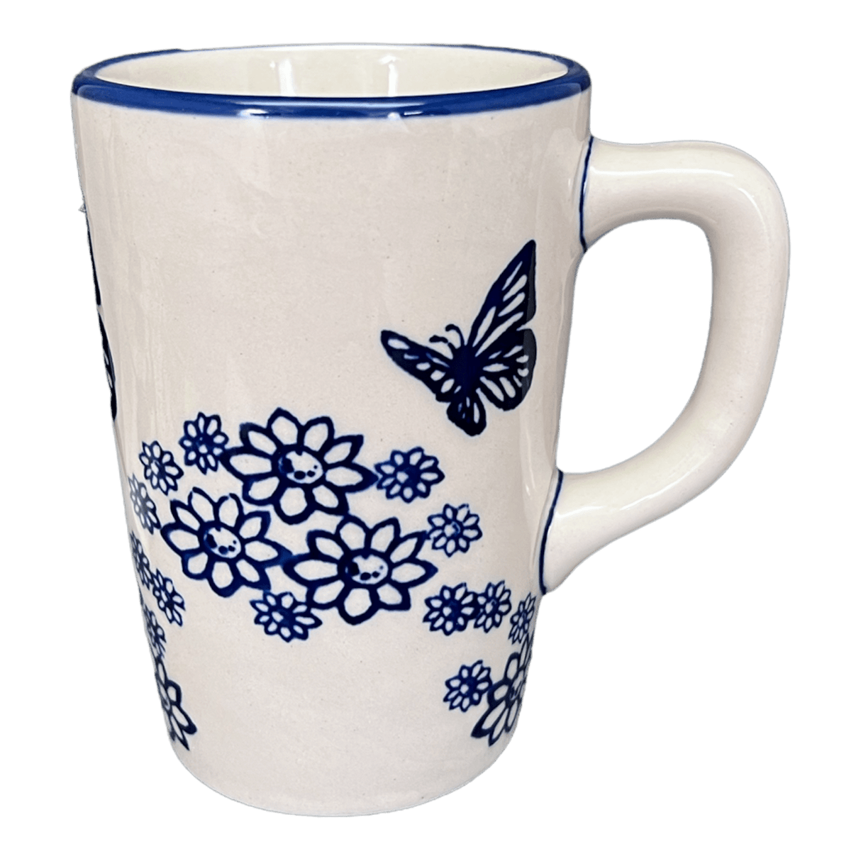 Mug, Pluton Mug, 12 oz in "Butterfly Garden" by Manufaktura | K096T-MOT1