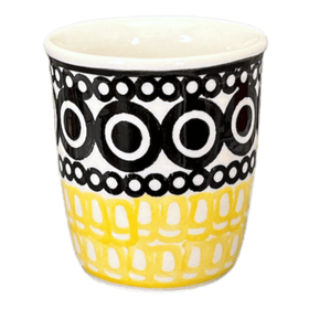 Polish Pottery Wine Cup/Q-Tip Holder (Night Owl) | K100M-13ZO Additional Image at PolishPotteryOutlet.com