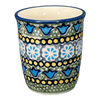 Polish Pottery Wine Cup/Q-Tip Holder (Blue Bells) | K100S-KLDN at PolishPotteryOutlet.com