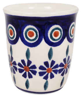 Polish Pottery Wine Cup/Q-Tip Holder (Floral Peacock) | K100T-54KK Additional Image at PolishPotteryOutlet.com