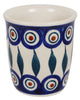Polish Pottery Wine Cup/Q-Tip Holder (Peacock) | K100T-54 at PolishPotteryOutlet.com