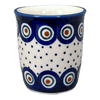 Polish Pottery Wine Cup/Q-Tip Holder (Peacock Dot) | K100U-54K at PolishPotteryOutlet.com