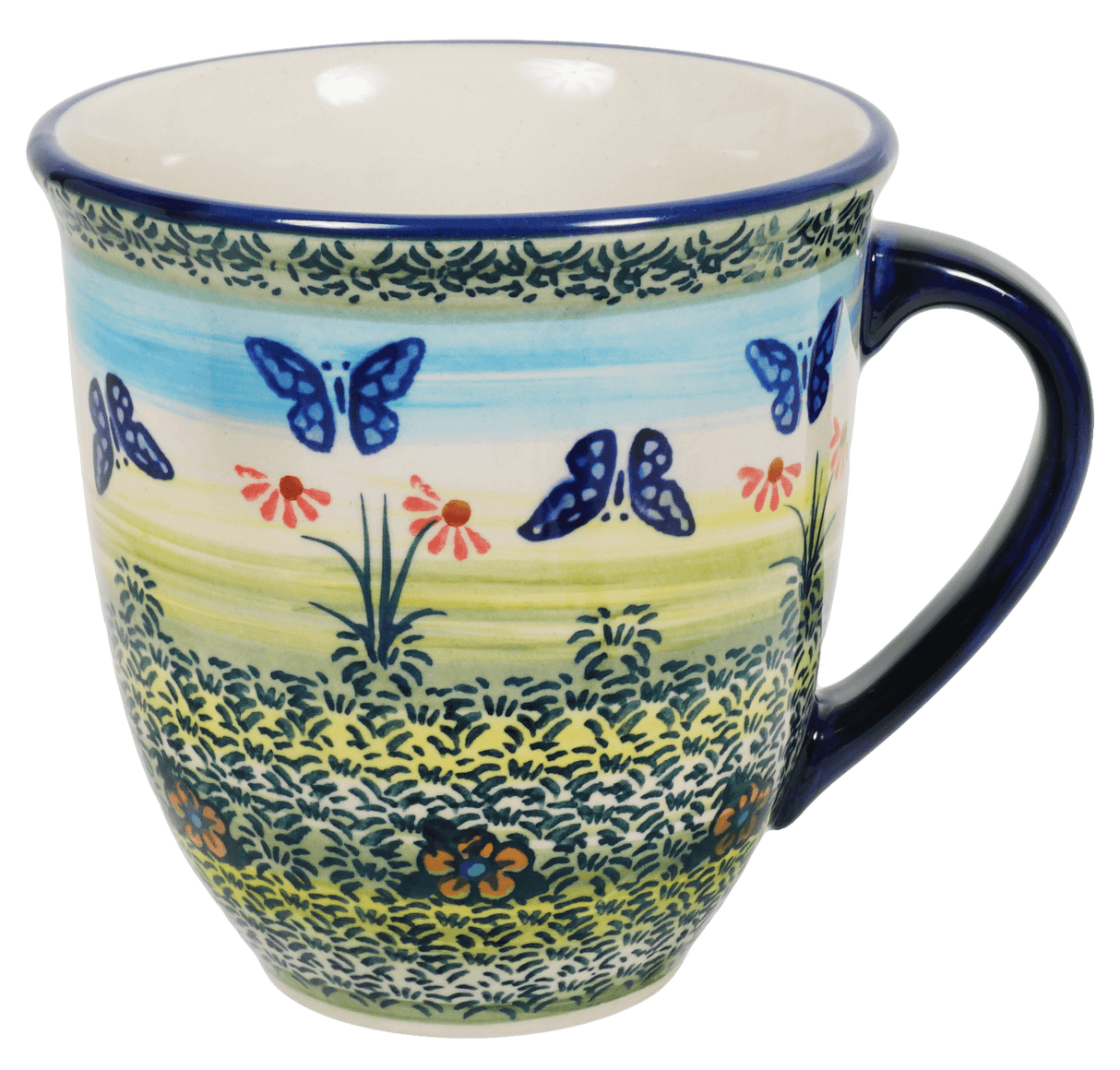 Mug, Mars Mug, 16 oz Large in "Butterflies in Flight" by Manufaktura | K106S-WKM