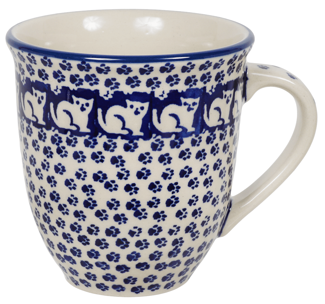 Mug, Mars Mug, 16 oz Large in "Kitty Cat Path" by Manufaktura | K106T-KOT6