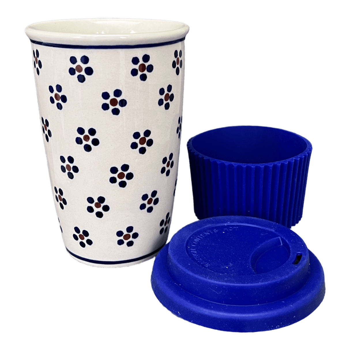 Mug, Travel, 14 oz in "Petite Floral" by Manufaktura | K115T-64