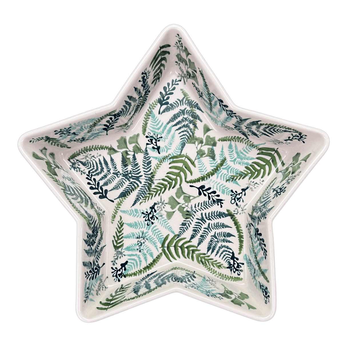 Baker, Star-Shaped, 10" in "Scattered Ferns" by Manufaktura | M045S-GZ39