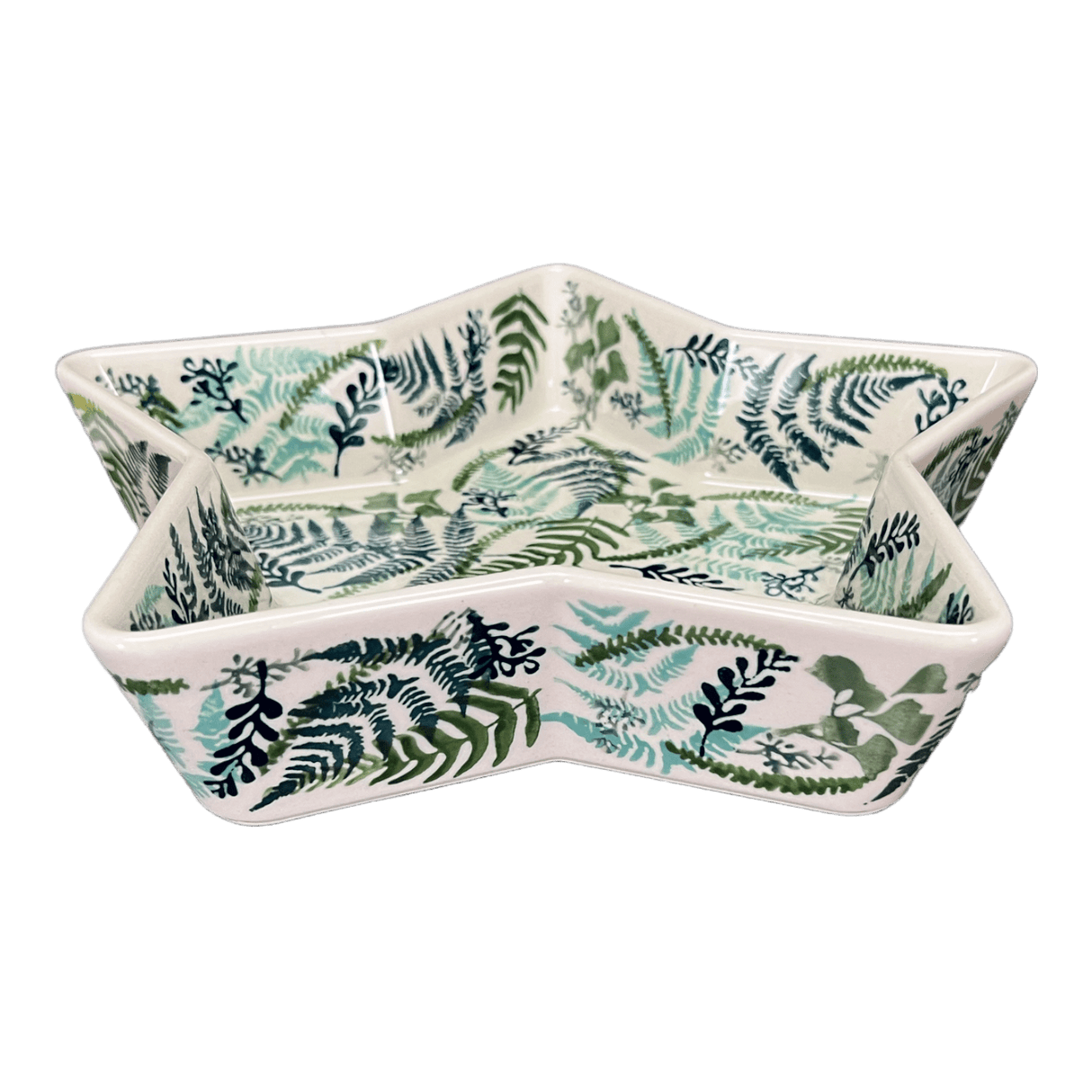 Baker, Star-Shaped, 10" in "Scattered Ferns" by Manufaktura | M045S-GZ39