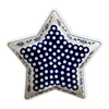 Polish Pottery Star-Shaped Baker (Periwinkle Chain) | M045T-P213 at PolishPotteryOutlet.com