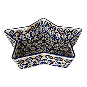 Polish Pottery Star-Shaped Baker (Kaleidoscope) | M045U-ASR Additional Image at PolishPotteryOutlet.com
