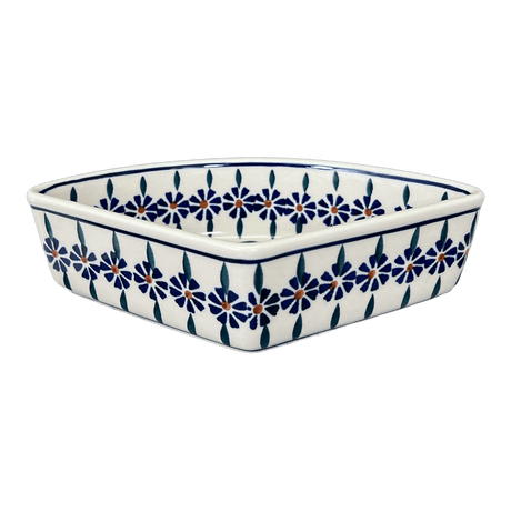 Bowl, Wedge-Shaped, 5" x 8.5" in "Floral Peacock" by Manufaktura | M048T-54KK