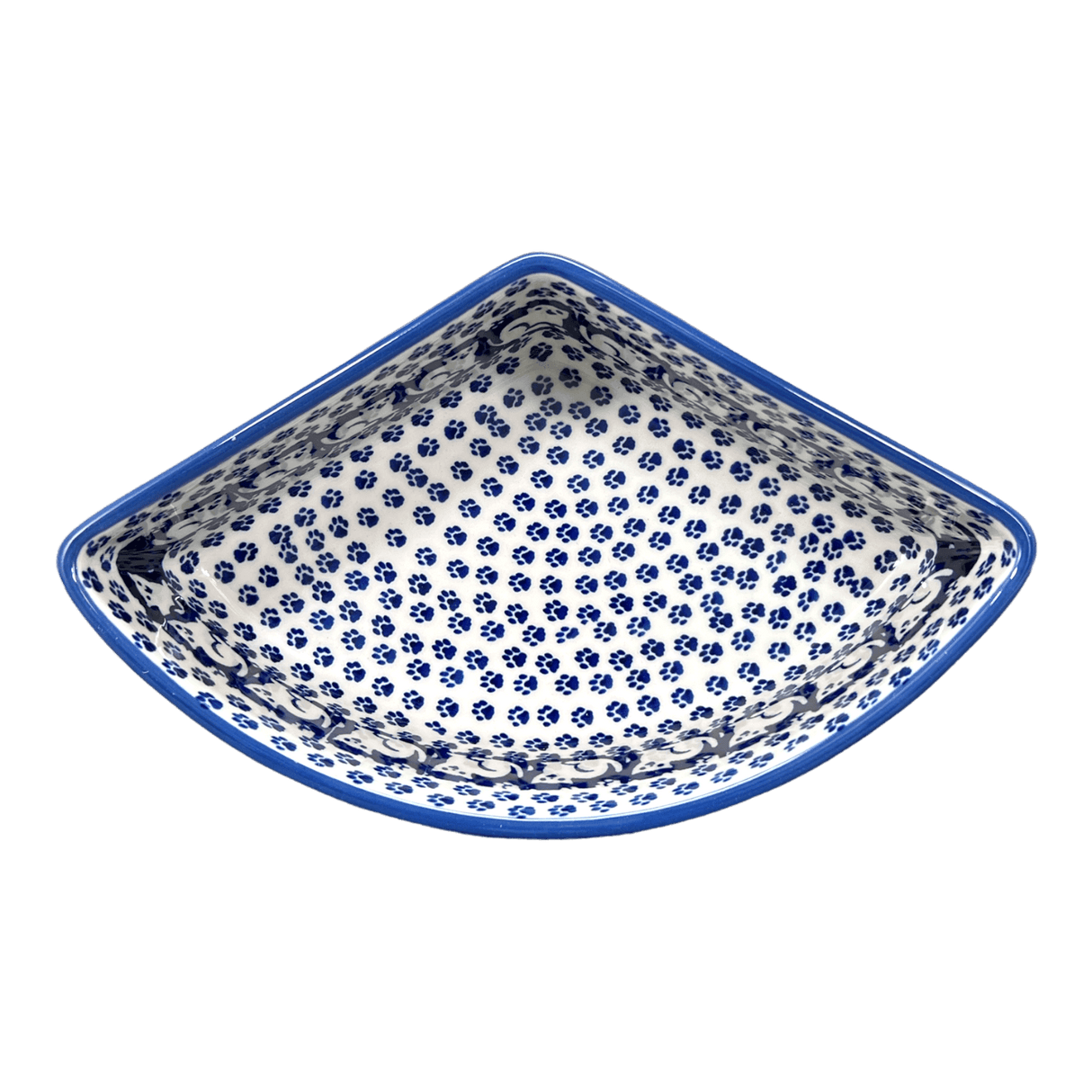 Bowl, Wedge-Shaped, 5" x 8.5" in "Kitty Cat Path" by Manufaktura | M048T-KOT6